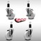 Service Caster 4'' SS Nylon Wheel Swivel 1-3/8'' Expanding Stem Caster Set 2 Brakes, 4PK SCC-SSEX20S414-NYS-2-TLB-2-138 - alternate 4